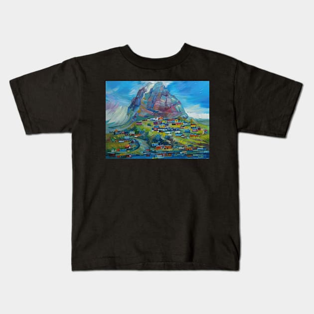 Norway Lofoten Islands Kids T-Shirt by DmitryArtS